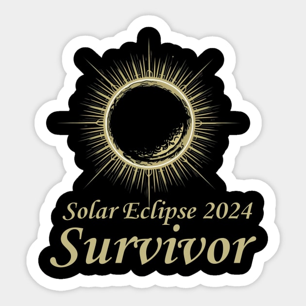 Total Solar Eclipse 2024 Survivor Sticker by AnimeVision